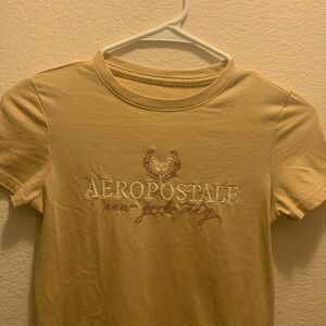 Aeropostale tan shirt with design women’s size XS